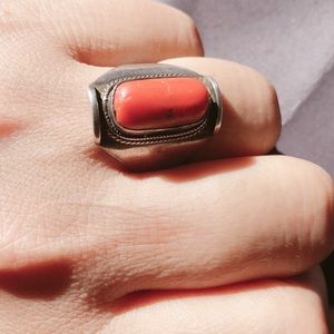 Unisex Coral ring.